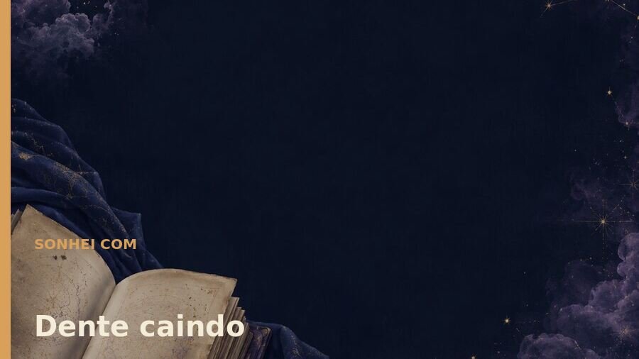 Ilustração editorial sobre sonhar com dente caindo